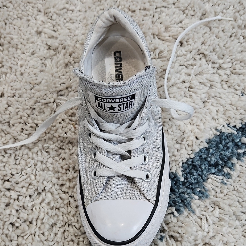 Casual Gray and White Women's Sneakers - Picture 7 of 14